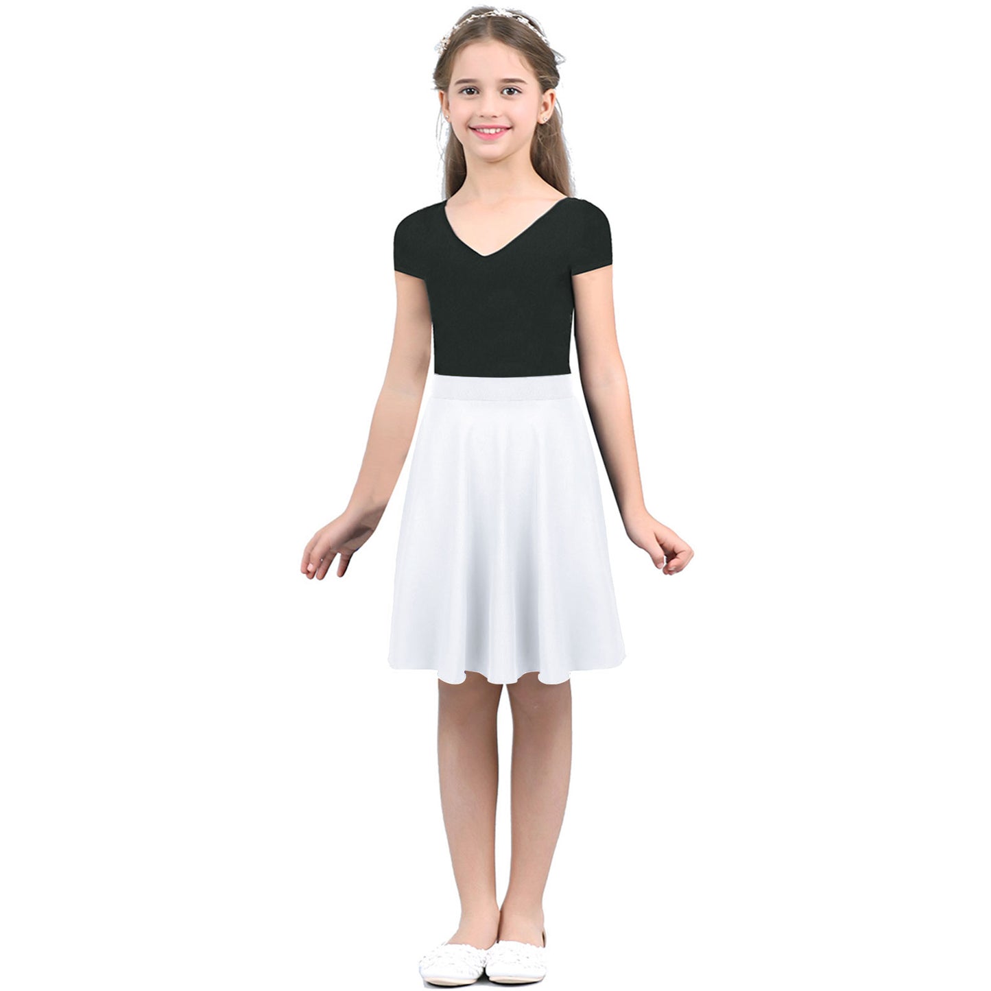 Big Girls' Knee-Length A-Line Skater Skirt