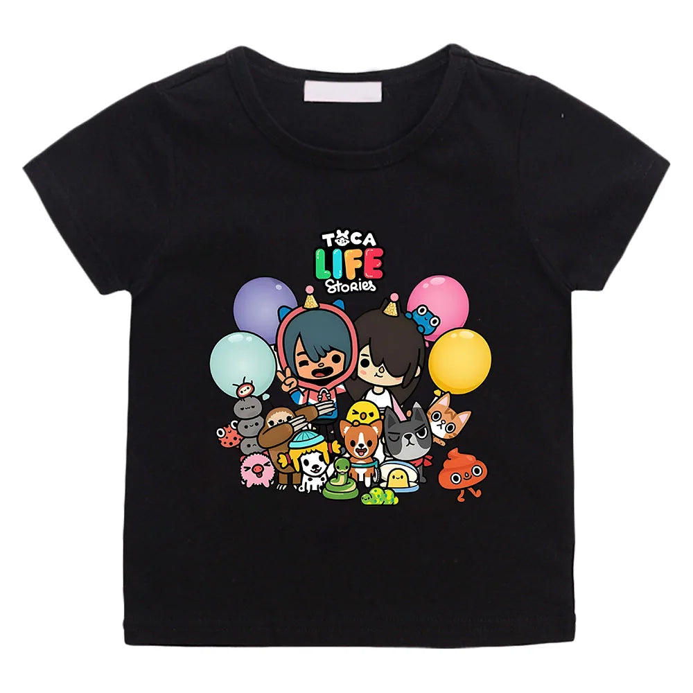 Toca Boca & Gacha Life Graphic T-Shirt for Kids - Comfy Summer Tee