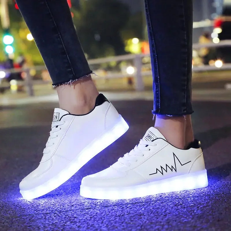 Boys & Girls Luminous LED Shoes - Light-Up Sneakers