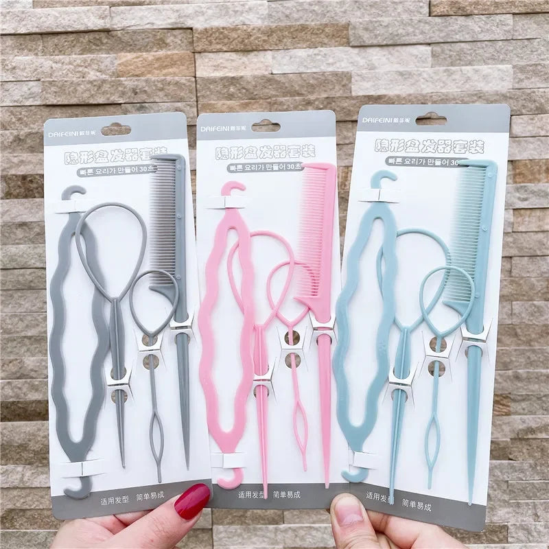 Magic Hair Styling Tools Set - DIY Braiding & Bun Accessories for Women
