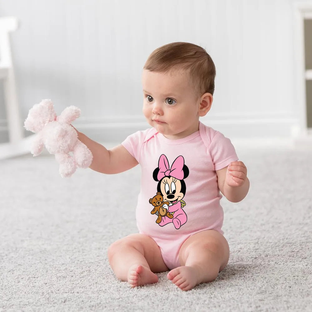 Newborn Baby Girl Clothes - Cotton Baby Minnie Mouse Romper