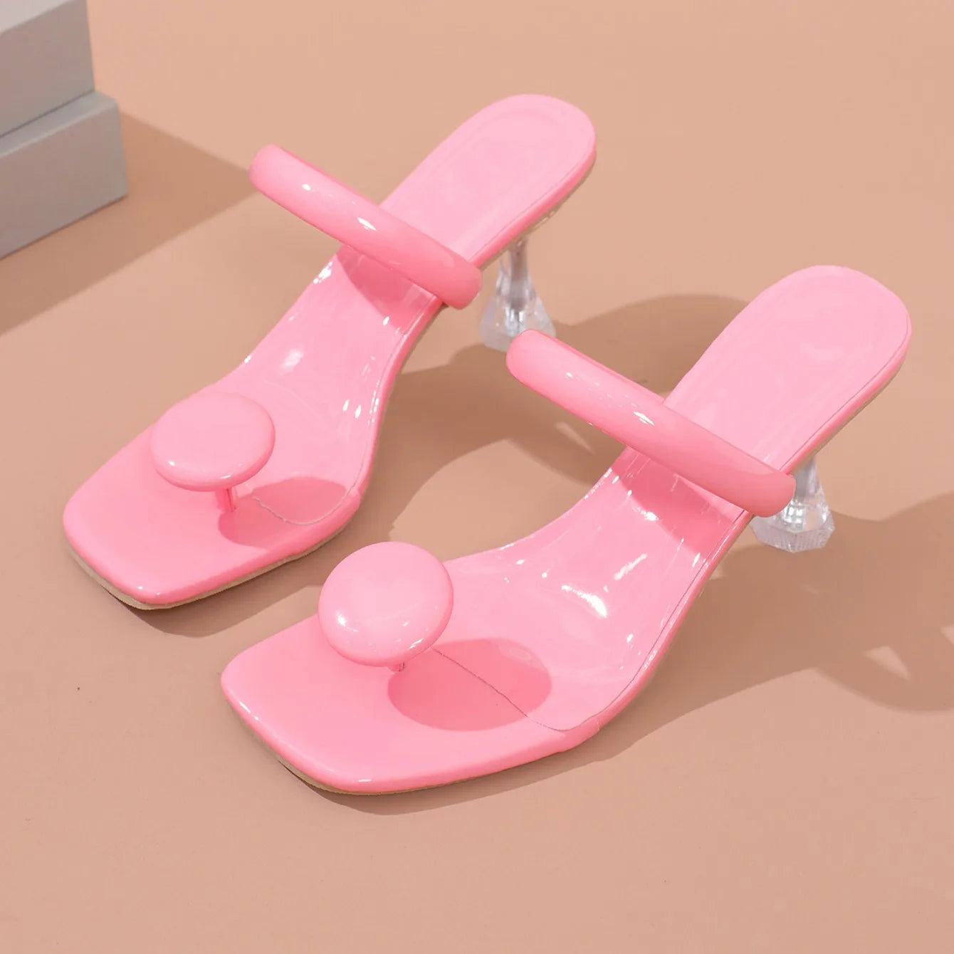 Narrow Band Platform Sandals - Women’s High Heels with Ankle Strap, Party Shoes