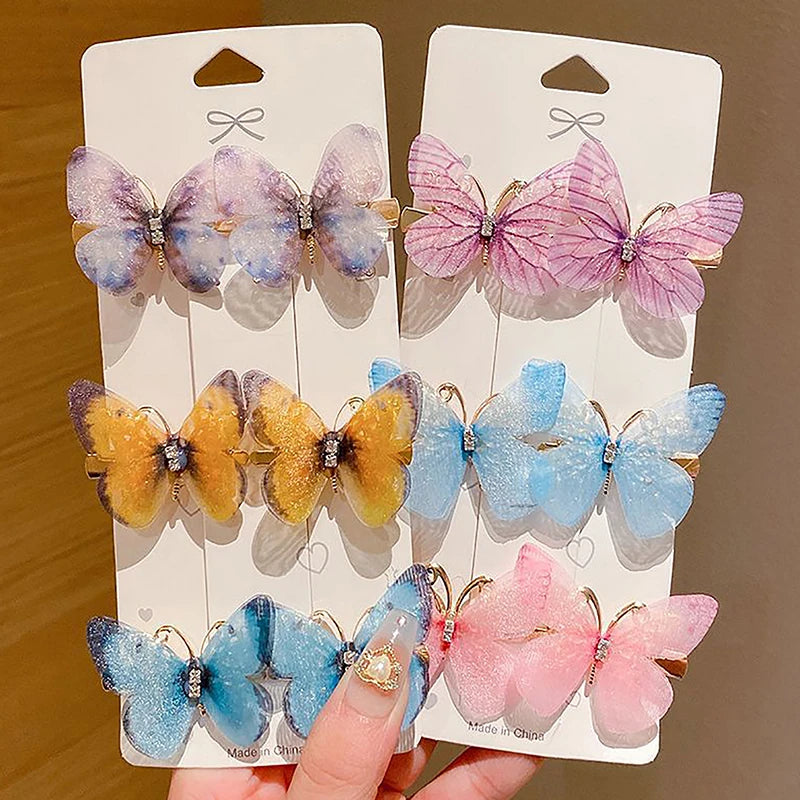 1PC Colorful Butterfly Hairpin - Sweet Barrettes for Girls & Women
