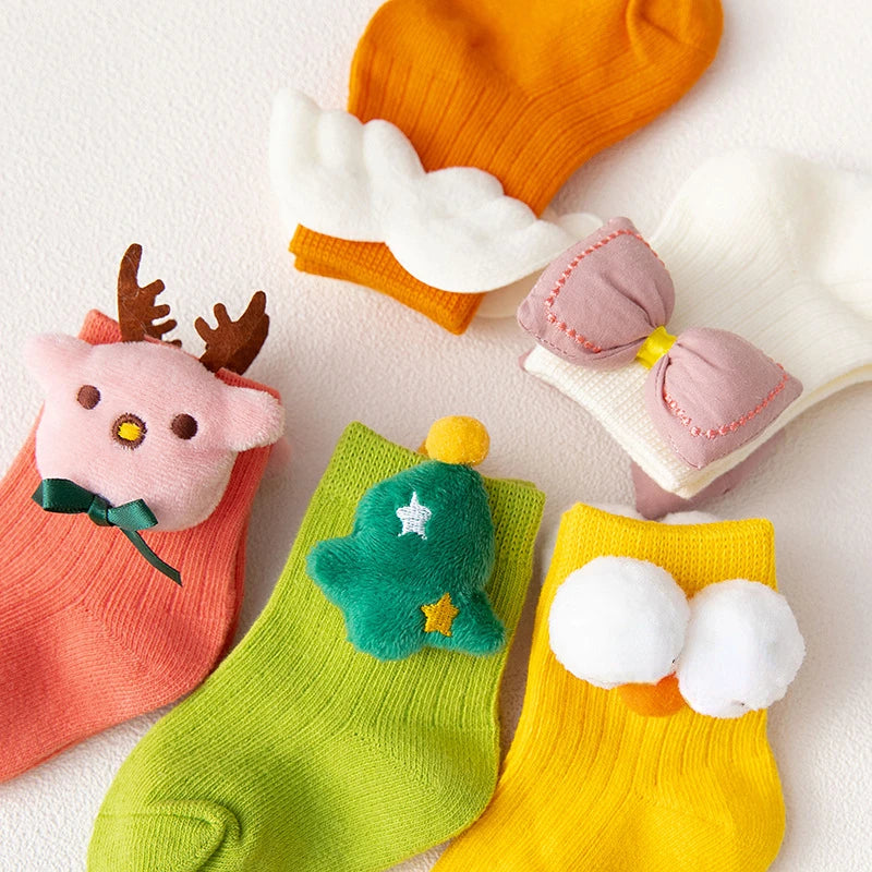 Korean Kawaii Candy Color Cartoon Socks for Babies & Toddlers