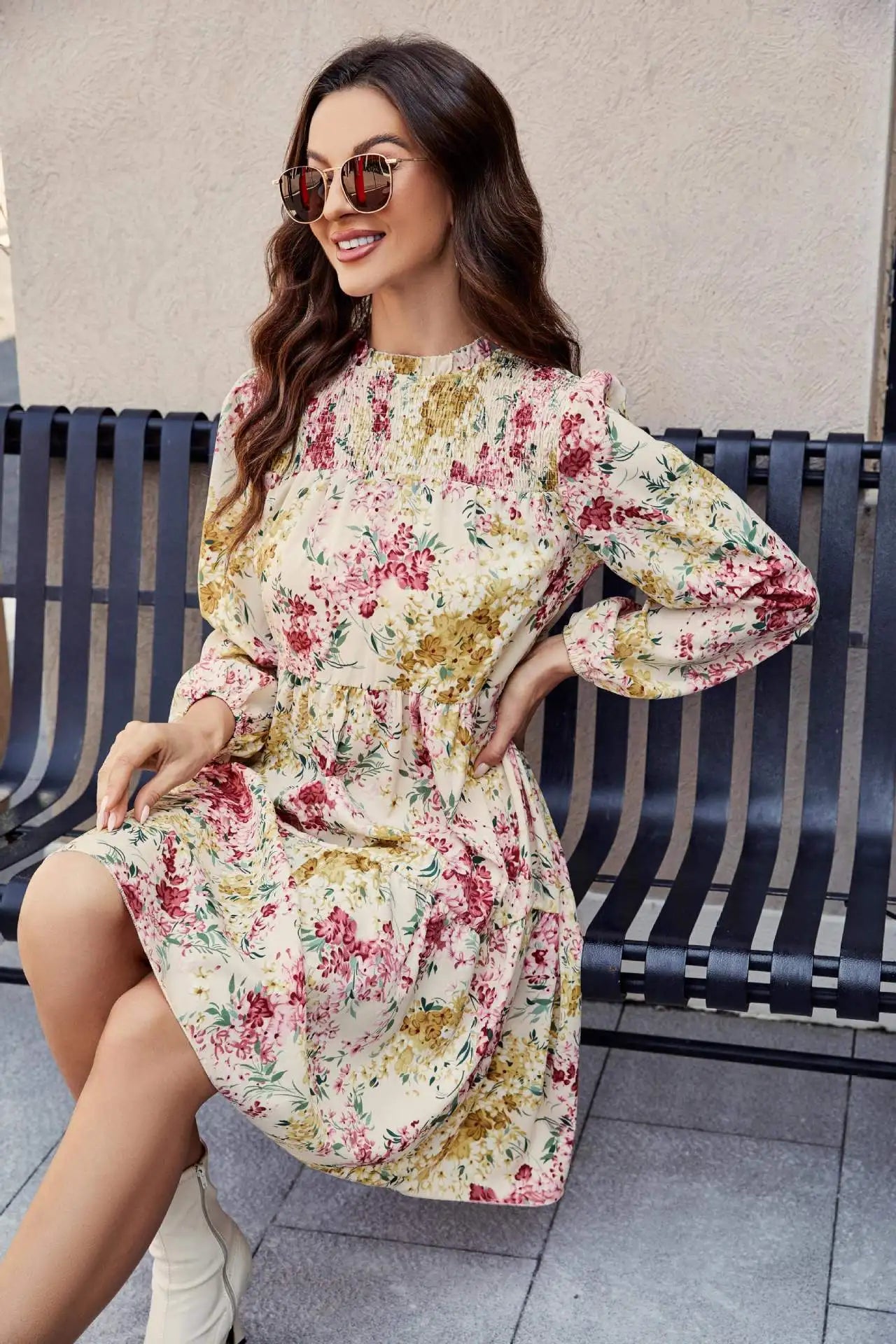 European & American Fashion - Summer/Autumn Loose Waist Cake Skirt Dress