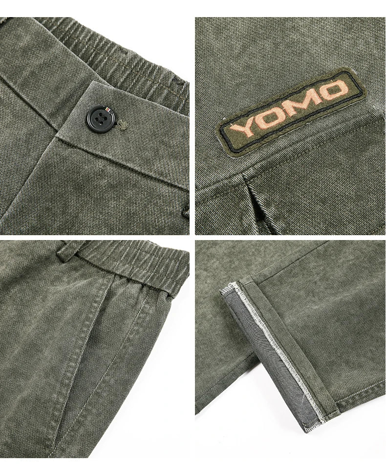 HIQOR Men's Cargo Pants - Casual Baggy Outdoor Trousers