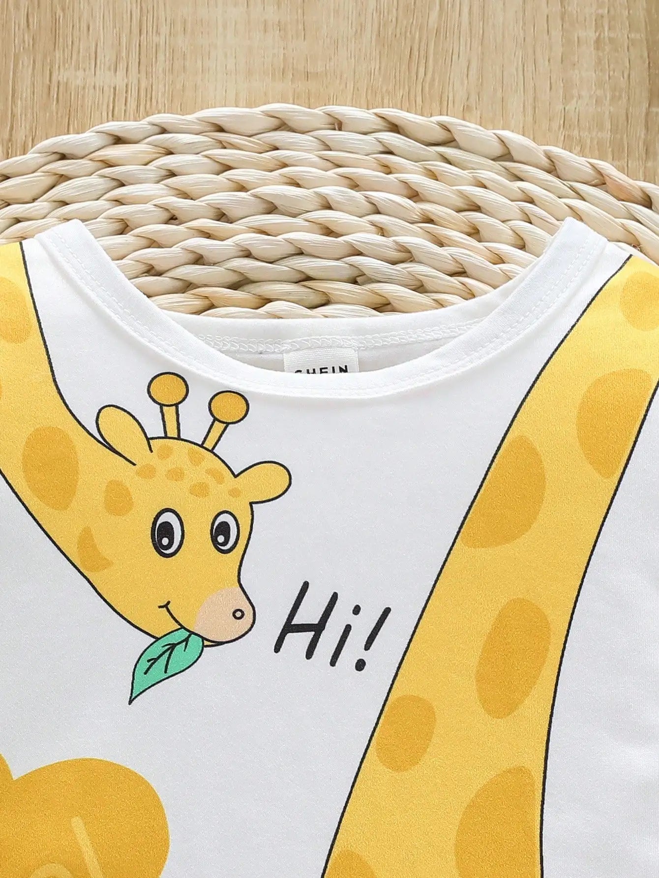 2-Piece Baby Boy Giraffe Print Summer Set