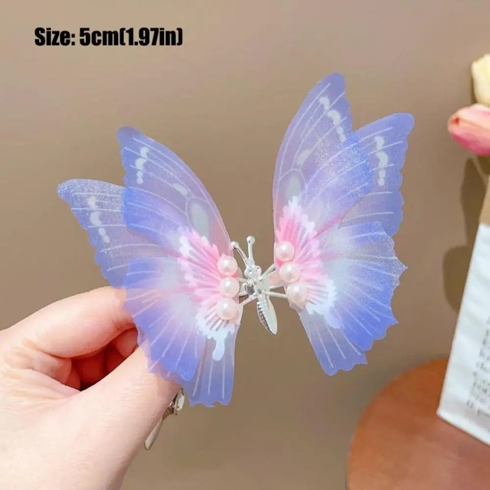 Moving Wings Butterfly Hair Clip - Cute Princess Hairpin for Kids