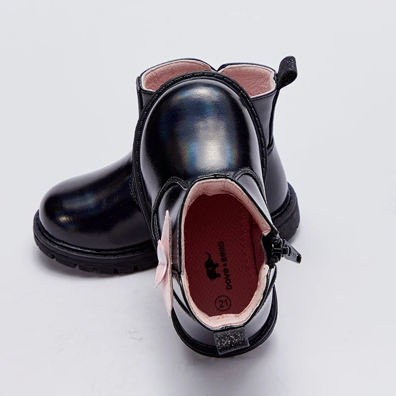Dave Bella Kids' Black Fashion Boots with Wings
