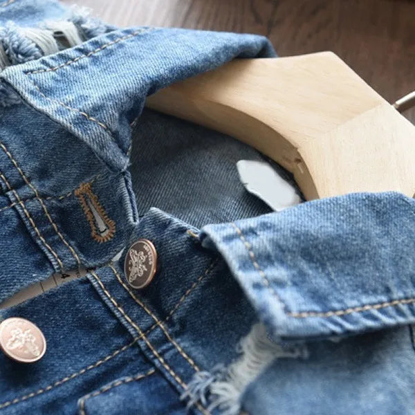 Kids' Denim Jacket – Cartoon Unicorn Jean Coat for Boys and Girls, Spring/Autumn Outerwear
