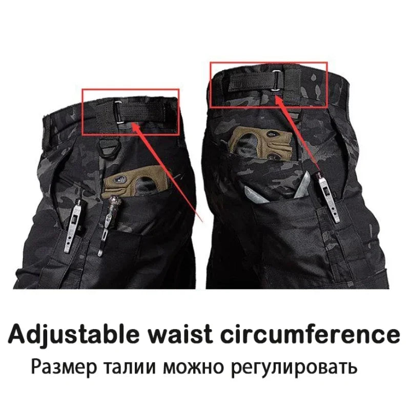 Tactical Waterproof Combat Pants - Men's Multi-Pocket Wear-Resistant Outdoor Cargo Trousers