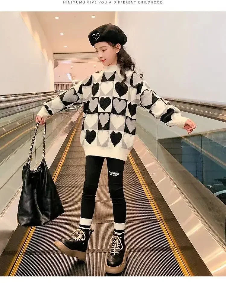 Autumn/Winter Girls' Thickened Knitted Sweater - Christmas Edition