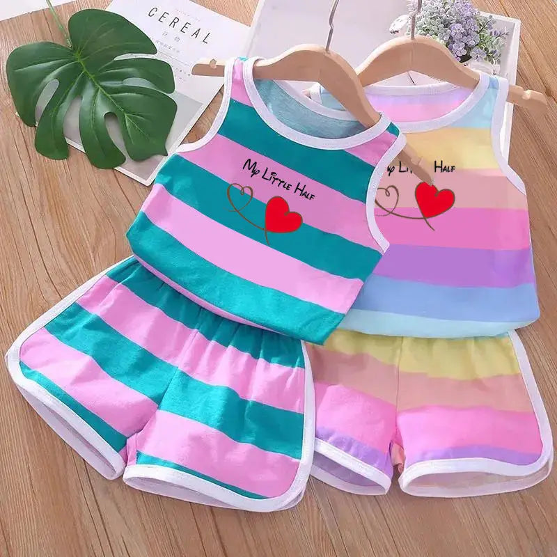 Summer Baby Kids Clothes Sets - Cute Minnie Mickey Cartoon Girls 2pieces