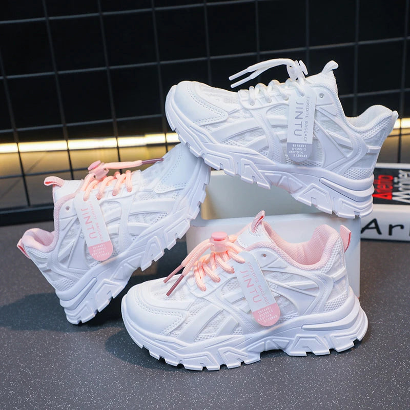 Girls' 2024 Mesh Platform Sneakers - Casual Tennis Shoes