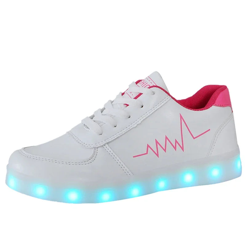 Boys & Girls Luminous LED Shoes - Light-Up Sneakers