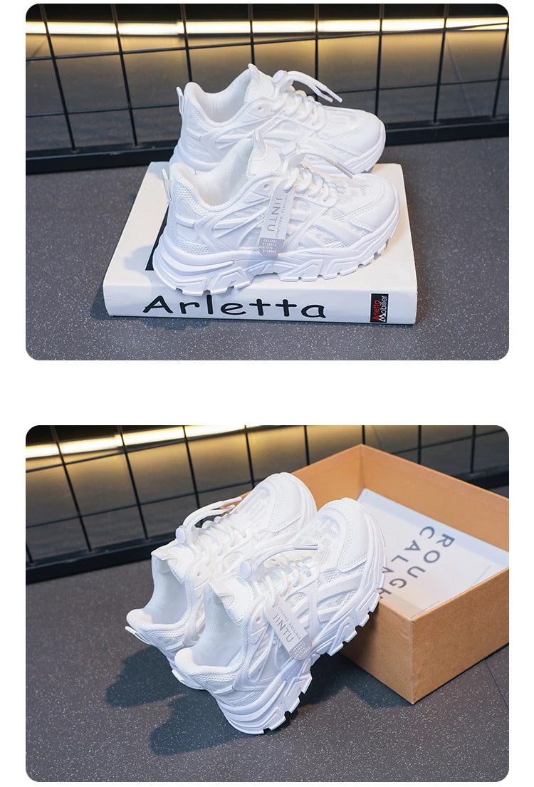 Girls' 2024 Mesh Platform Sneakers - Casual Tennis Shoes