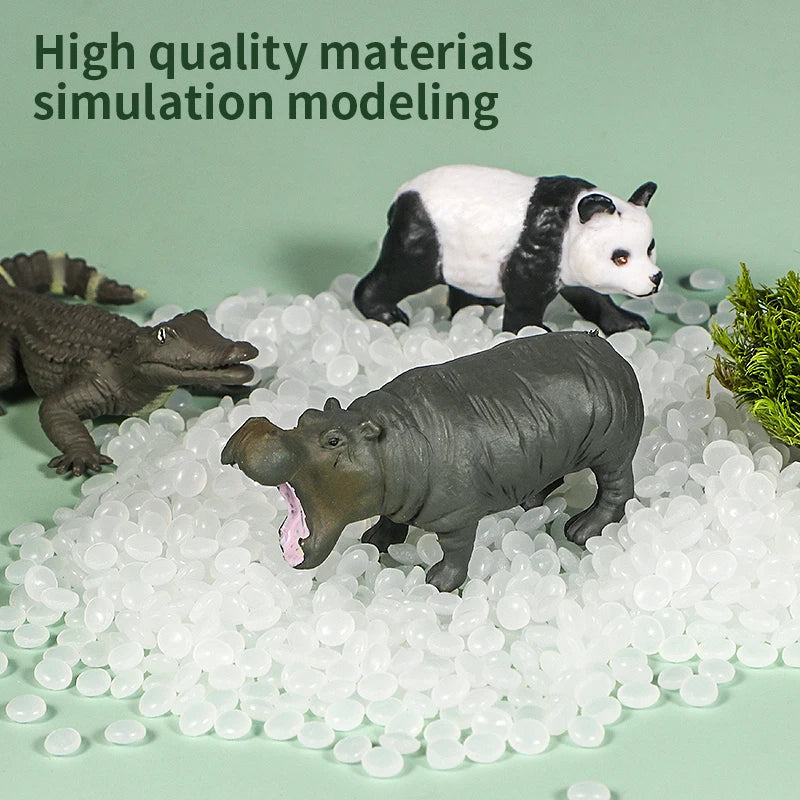 12-Piece Mini Jungle Animal Figure Set for Kids