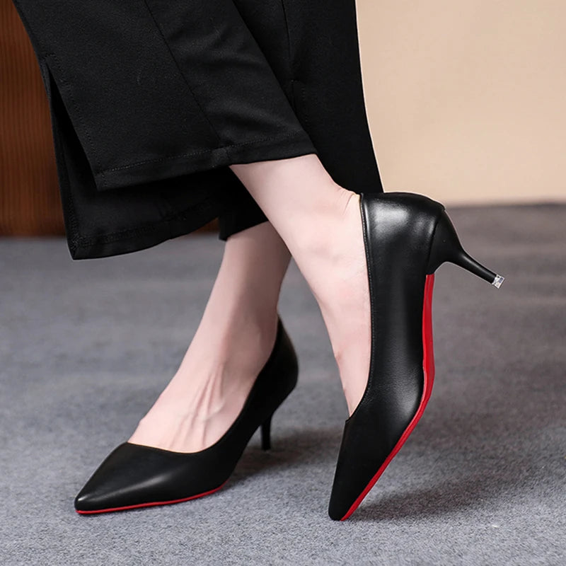 Classic Black Stiletto Heels - Patent Leather High Heels for Women