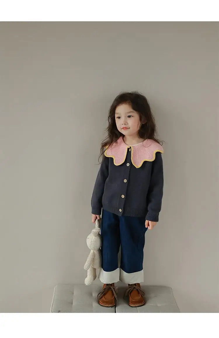 Autumn/Winter KPOP Harajuku Girls' Loose Knit Cardigan Sweater