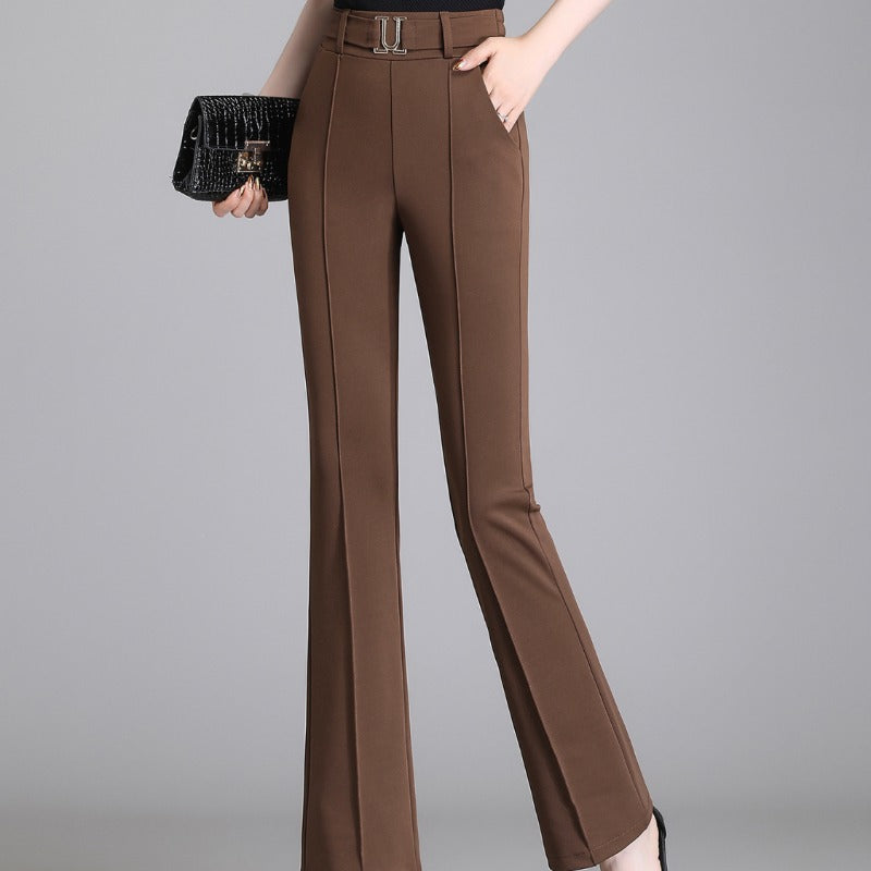 2024 Autumn/Winter Women's High Waist Patchwork Slim Pants