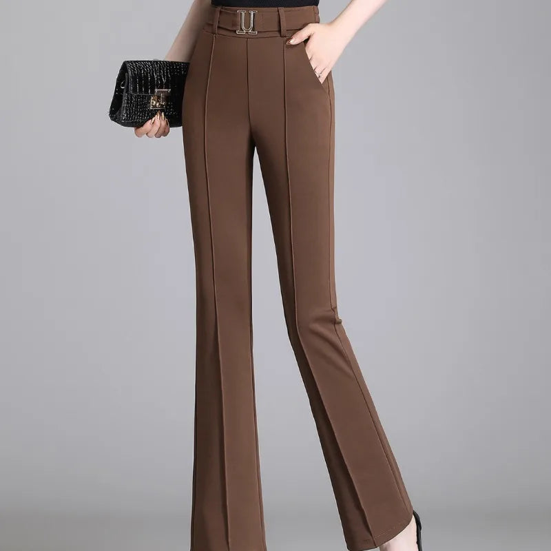 2024 Autumn/Winter Women's High Waist Patchwork Slim Pants