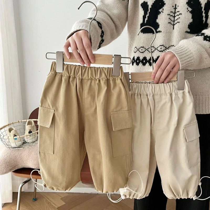 Spring Boys' Cargo Pants - Loose Fit Trousers