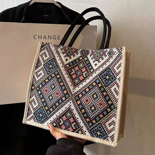 Bohemia Mandala Canvas Shoulder Bag - Ethnic Tote