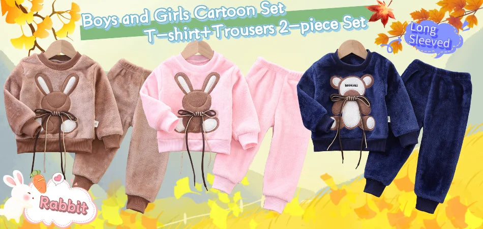 Girls' Denim Jacket – Embroidered Cartoon Rabbit Coat for Kids (Ages 2-7), Autumn Casual Outerwear