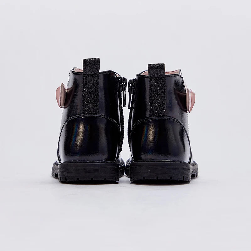 Dave Bella Kids' Black Fashion Boots with Wings