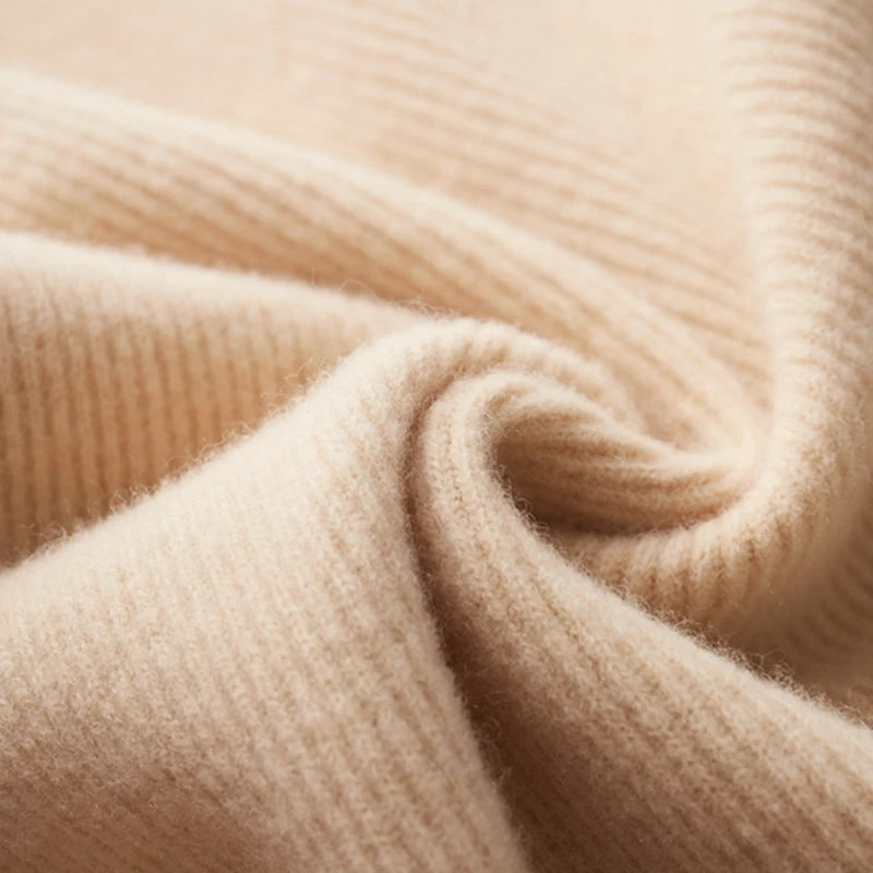 Autumn Winter 100% Pure Wool Men's Warm Sweater Stand Collar Thickened Cardigan  New Cashmere Casual Knitted Large Size Top