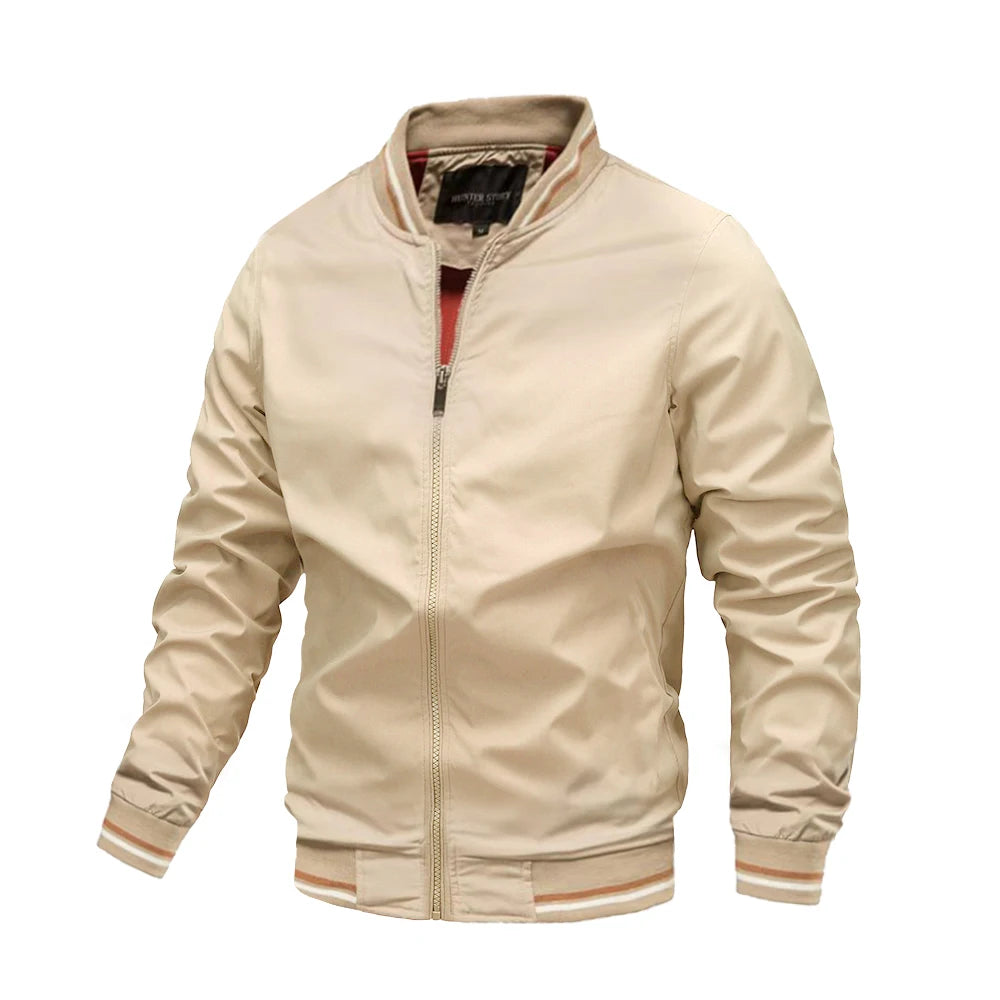 Spring Autumn Men’s Bomber Jacket Casual Windbreaker High Quality Military Coat