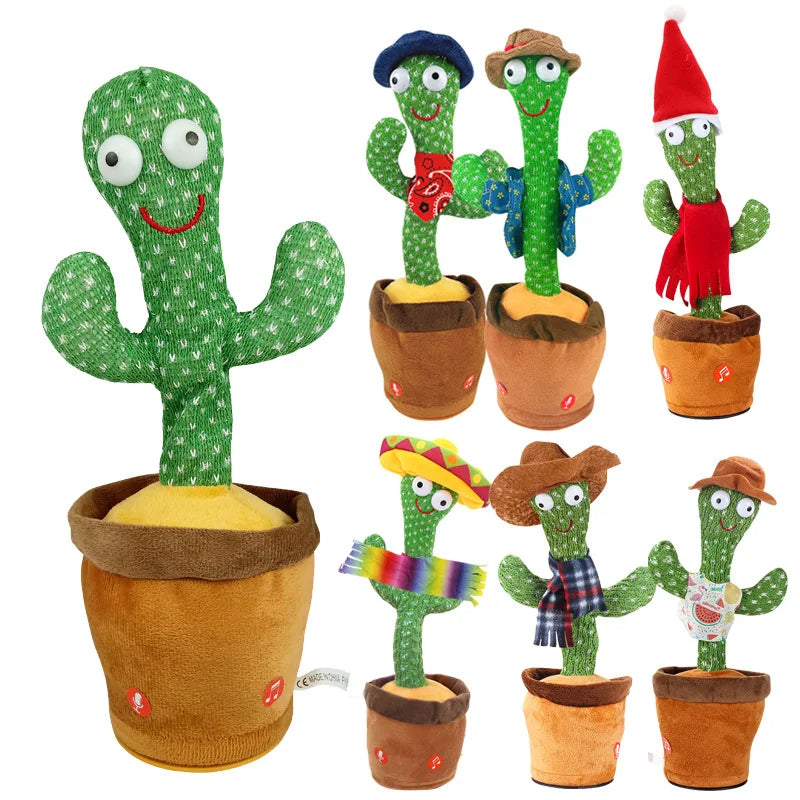 Dancing Talking Cactus Toy – Singing, Mimicking Toy for Kids with Clothing