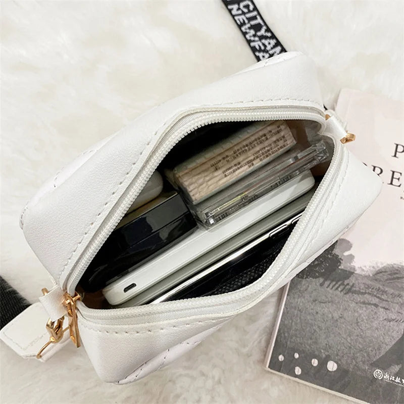 Fashion Solid Color Leather Shoulder Bag – Woven Crossbody Purse for Women