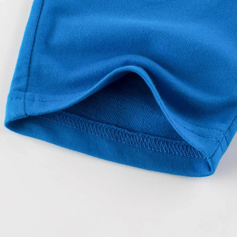 Children's Summer Cotton Shorts – Solid Elastic Waist Beach Shorts for Boys and Girls (Up to 9Y)
