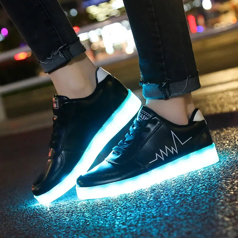 Boys & Girls Luminous LED Shoes - Light-Up Sneakers