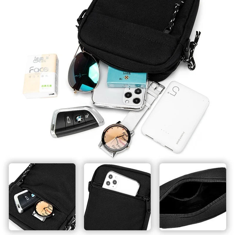 Mini Crossbody Nylon Shoulder Bag for Men