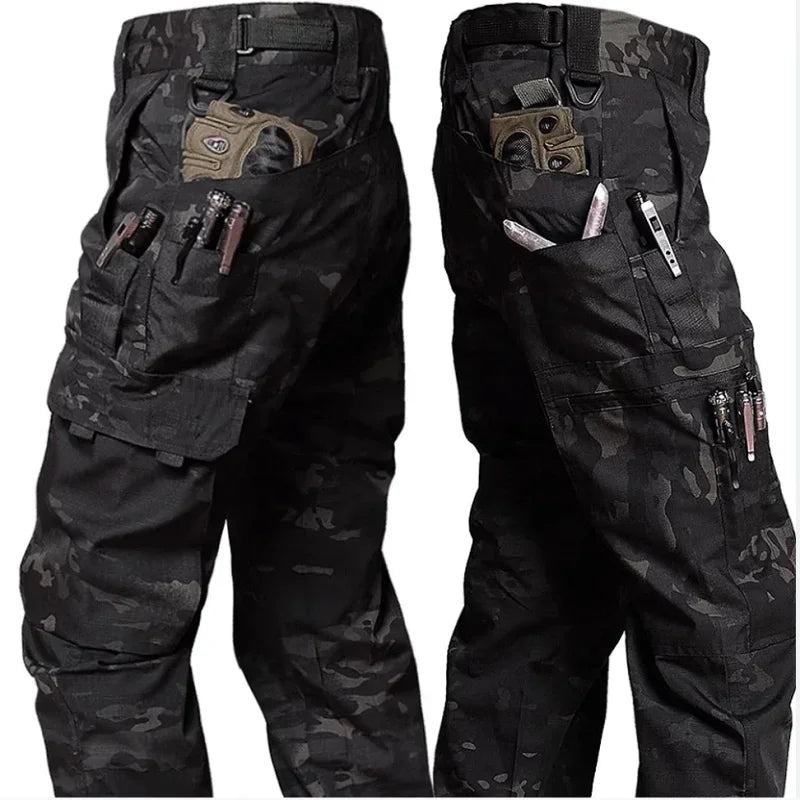 Tactical Waterproof Combat Pants - Men's Multi-Pocket Wear-Resistant Outdoor Cargo Trousers