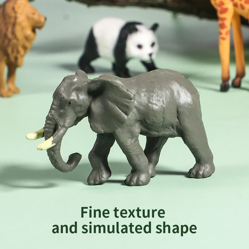 12-Piece Mini Jungle Animal Figure Set for Kids
