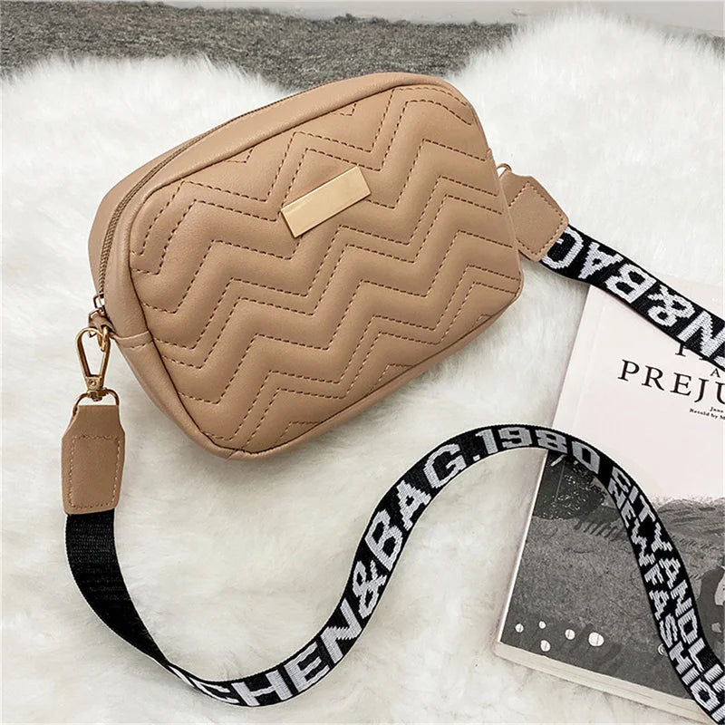 Fashion Solid Color Leather Shoulder Bag – Woven Crossbody Purse for Women