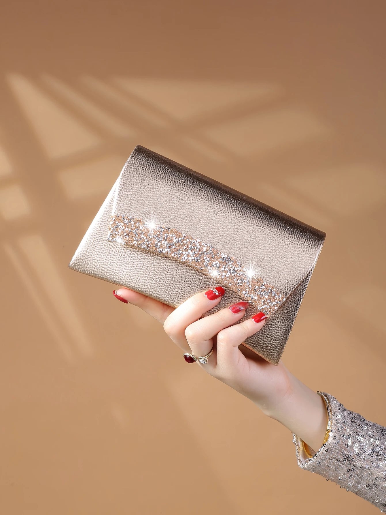 Glamorous Sequin Glitter Clutch - Elegant & Exquisite Luxury Bag for Evening Parties