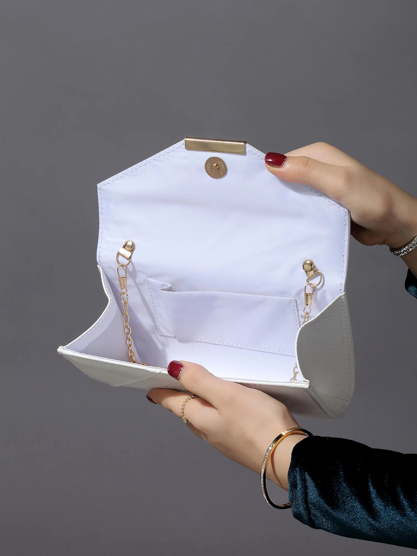 Glamorous Patent Leather Clutch - Elegant & Stylish Solid Color PU Wallet, Luxury Evening Bag
