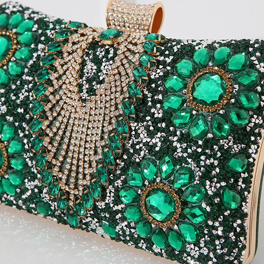 Women’s Rhinestone Evening Clutch – Luxury Diamond Glitter Bag for Parties