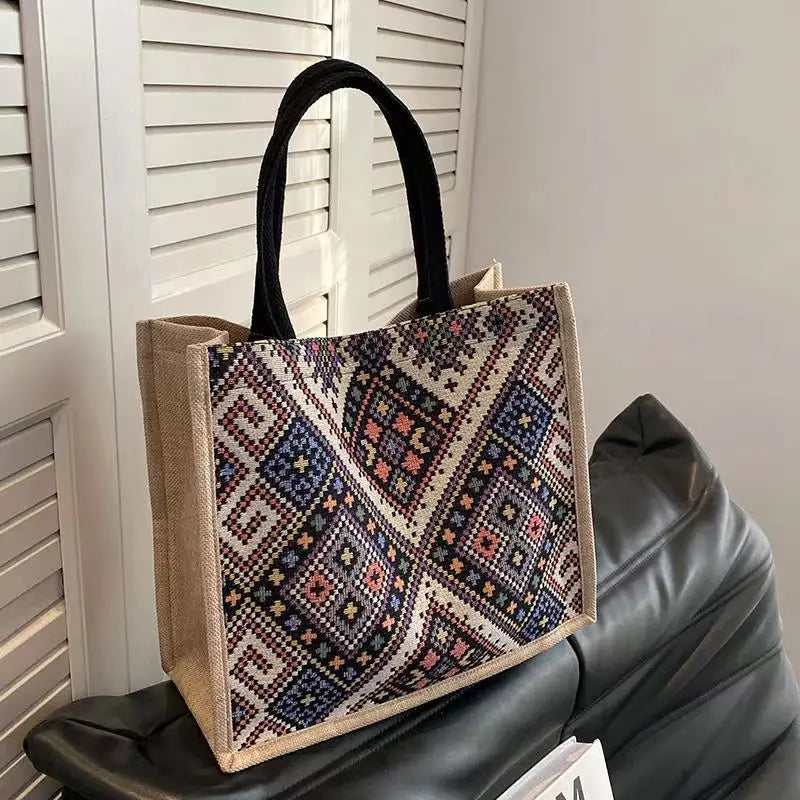 Bohemia Mandala Canvas Shoulder Bag - Ethnic Tote