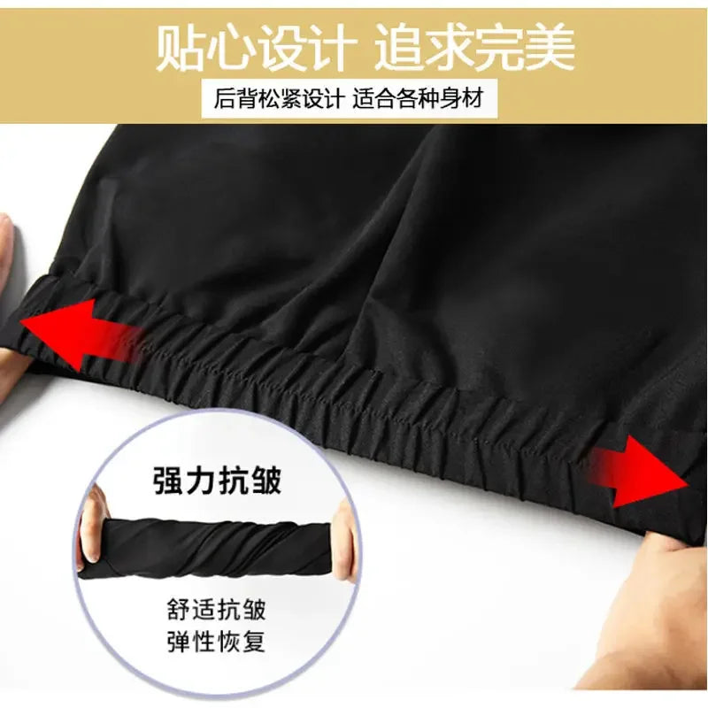 Black High-Waist Suit Pants - Women's Office Pants with Sashes and Pockets, Fashionable Pink/Yellow Options