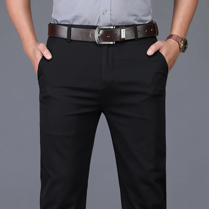 Classic Style - Men's Brown Business Straight Casual Pants