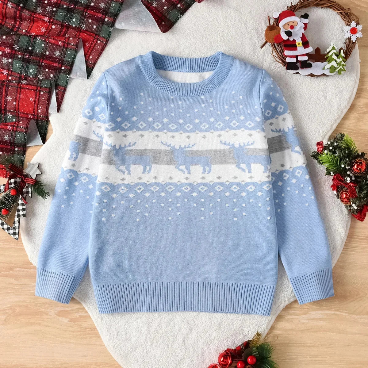 Children's Knit Sweater – Warm Winter Base Layer for Boys, Cozy Autumn/Winter Kids Clothing