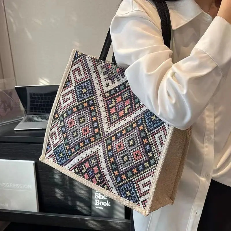 Bohemia Mandala Canvas Shoulder Bag - Ethnic Tote