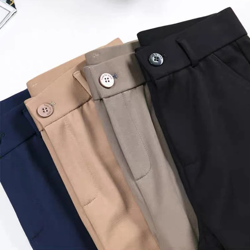 High-Waist Office Flare Pants - Women's Slim Stretch Boot Cut Trousers, Korean Formal Skinny Design