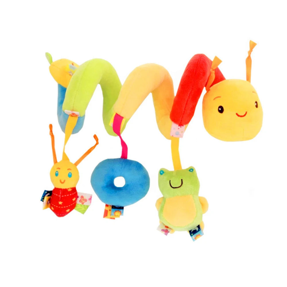 Colorful Baby Comfort Toys with Labels for Crib & Safety Seat