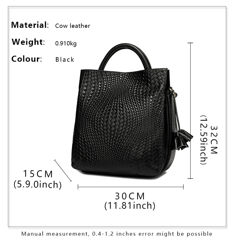 Aidrani Women's Woven Bucket Bag - Large Capacity, Multiple Colors